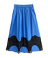 Curved Mesh Panel Flare Skirt
